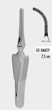 Атравматичний затискач ДЕБЕЙКІ (DEBAKEY) типу бульдог, 7,5 см (cm)